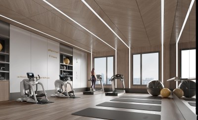 现代健身房3D模型下载
